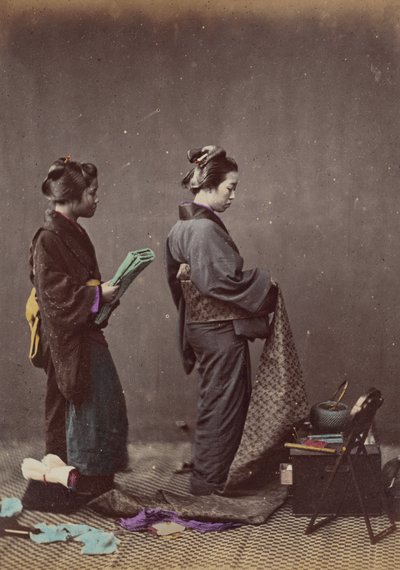 Obi veya Kuşağı Takma by Felice Beato