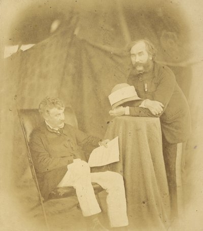 Sir Henry Drury Harness, KCB, Albay Komutan, Kraliyet Mühendisleri ve Albay Robert Abercromby by Felice Beato