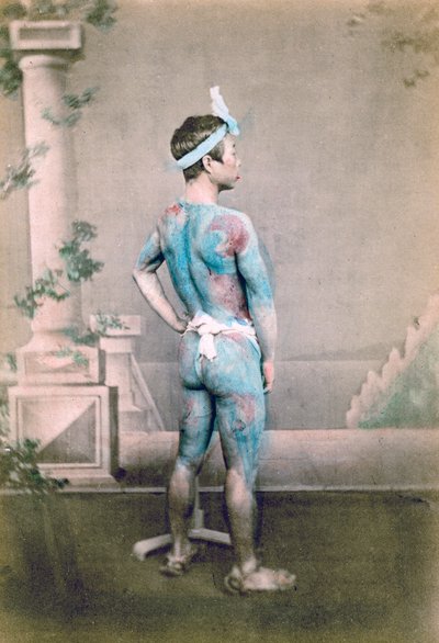 Dövmeli Japon damat betto, Japonya, 1882 by Felice Beato