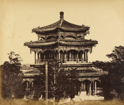 Büyük İmparatorluk Sarayı (Yuan Ming Yuan) Yakılmadan Önce, Pekin, 18 Ekim 1860 by Felice Beato