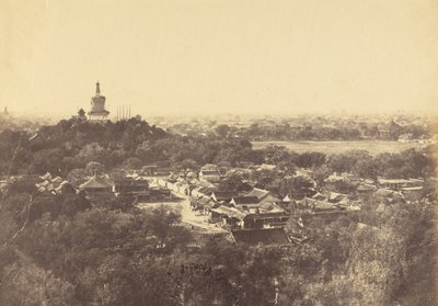 Bahçelerin ve Budist Tapınağının Görünümü, Pekin, Ekim 1860 by Felice Beato