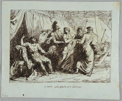 Aşil Briseis Verir by Felice Giani