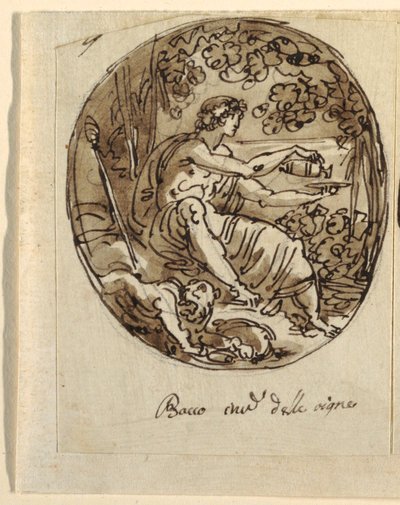 Bacchus, Tonozlu Tavan Tasarımı, Sala dei Legislatori, Palazzo Conti-Sinibaldi, Faenza by Felice Giani