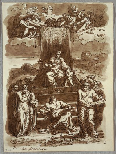 madonna tahta çıktı by Felice Giani