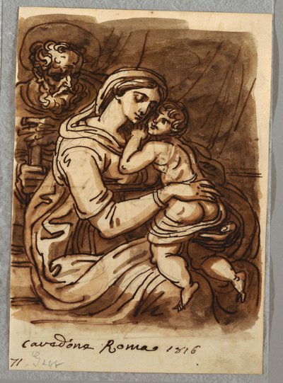 Madonna ve St. Joseph ile Çocuk by Felice Giani