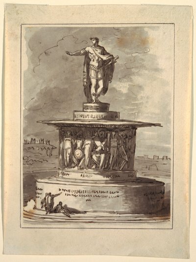 Foro Bonaparte için bir anıt projesi, Milano, 1800 by Felice Giani