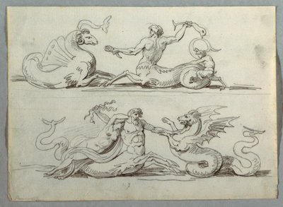 Deniz Centaur Savaşları Deniz Canavarı by Felice Giani