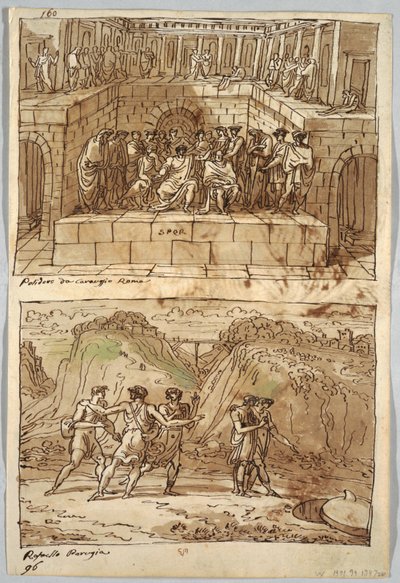 Eskiz Defteri Sayfası, Folio 98: Caravaggio ve Raphael