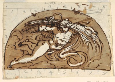 Yaz, Tavan için Lunette, Sekizgen Oda, Palazzo Milzetti, Faenza by Felice Giani