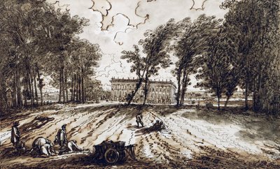 Montmorency'deki Villa Aldini'nin görünümü by Felice Giani