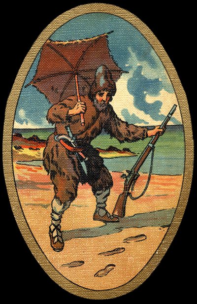 Robinson Crusoe: Çizim Felician MYRBACH MYRBACH RHEINFELD (1853-1940) Daniel Defoe (De foe) Robinson Crusoe Kitabı için. Tarih yok. 1934 hakkında by Felicien baron de Myrbach Rheinfeld