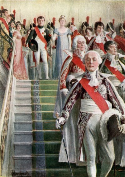 Napolyon ve Süiti Ayin için ayrılıyor by Felicien baron de Myrbach Rheinfeld