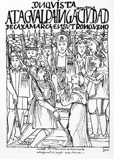 Diego de Almagro, Francisco Pizarro ve Friar Vicente de Valverde, Cajamarca