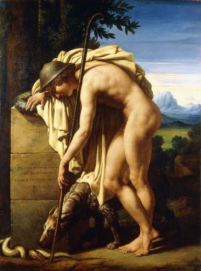 Sivrisinek Üzerine Dikilmiş Mezarda Ağlayan Çoban, 1808 by Felix Boisselier