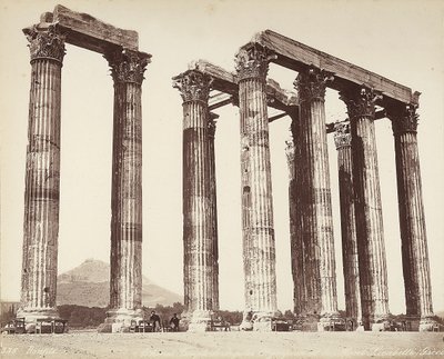 Olympeion veya Olympia Zeus Tapınağı, Akropolis, Atina by Félix Bonfils