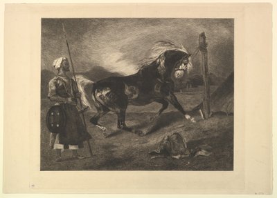 Kazıktaki Arap atı, Delacroix