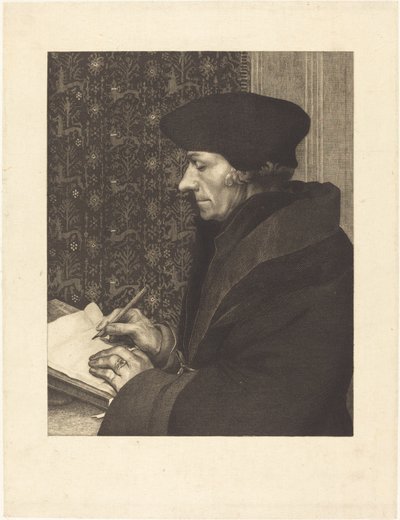 Erasmus, 1863. by Felix Bracquemond