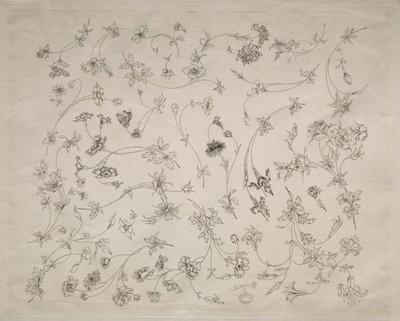 Tabak ve bordürler için çiçek tasarımları no. 14, 1872. by Felix Bracquemond