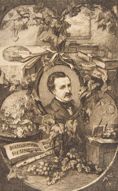 Champfleury'nin Doğa Dostları kitabının ön yüzü, 1859. by Felix Bracquemond