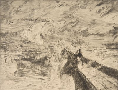 Lokomotif, 1873. by Felix Bracquemond
