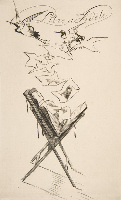 Özgür ve Sadık, 1878. by Felix Bracquemond