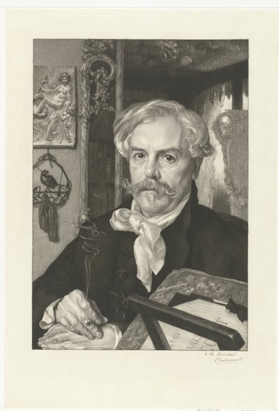 Yazar Edmond de Goncourt'un portresi Edmond de Goncourt'un portresi by Felix Bracquemond