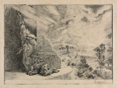 vahşi tavşan by Felix Bracquemond