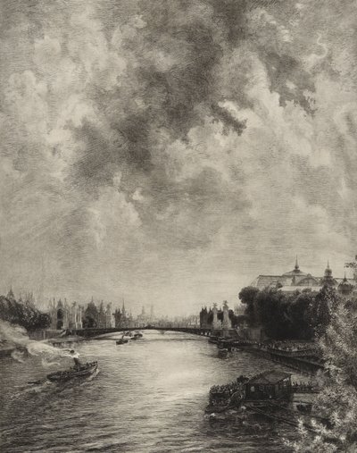 İsimsiz (Seine Manzarası) by Felix Bracquemond