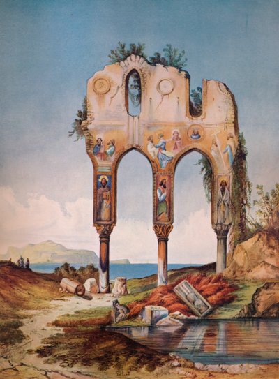 'Palermo yakınlarındaki harabeler', 1852, 1938 by Felix De Lapommeraye