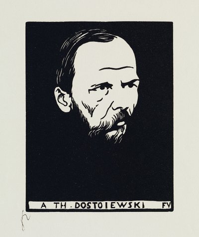 bir Th. Dostoyevski, 1895 by Felix Edouard Vallotton