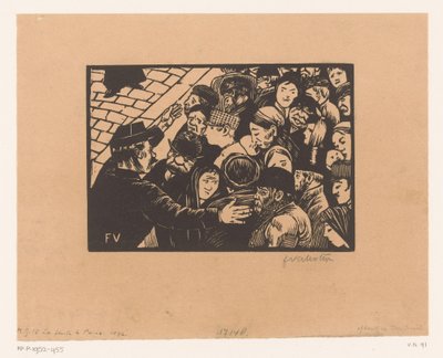 Polis kalabalığı durdurur La faule bir Paris by Felix Edouard Vallotton
