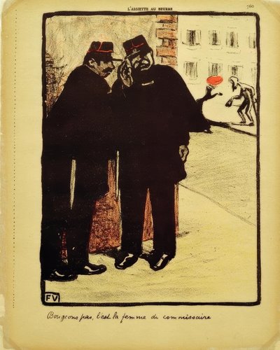 Kıpırdama, komiserin karısı. by Felix Edouard Vallotton