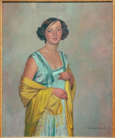 Sarı eşarplı bir kadın portresi by Felix Edouard Vallotton