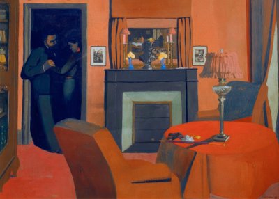 kırmızı oda by Felix Edouard Vallotton