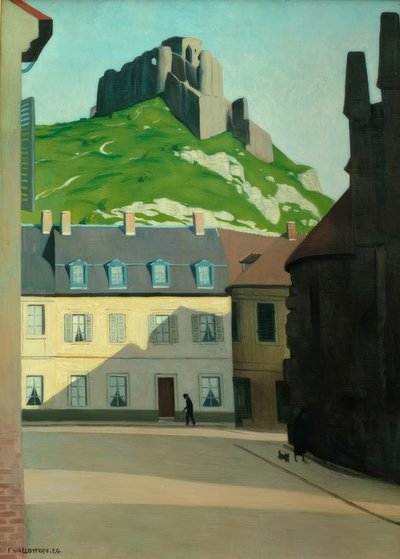 Chateau Gaillard ve Place des Andelys by Felix Edouard Vallotton