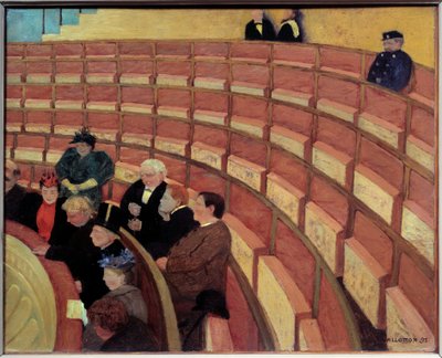La troisième galerie au Theater du Chatelet Peinture, Felix Vallotton (1865-1925) (ec.suiss.) 1895 Güneş. 0,49x0,61 m Paris, musee d