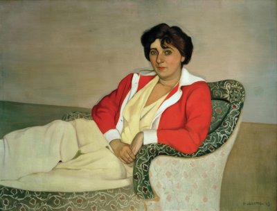kırmızı kazak by Felix Edouard Vallotton