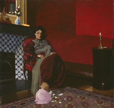 Madam Vallotton ve Yeğeni, Germaine Aghion, 1899 by Felix Edouard Vallotton