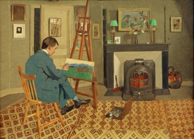 Kayınpederinin stüdyosunda Max Rodrigues-Henriques by Felix Edouard Vallotton