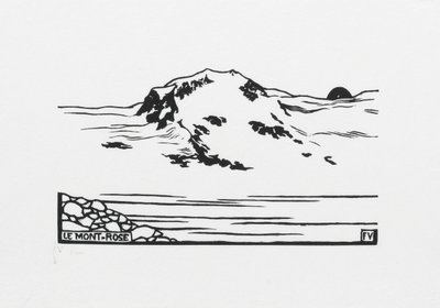 Monte Rosa, 1892 by Felix Edouard Vallotton