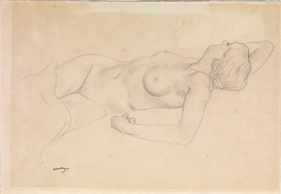 uzanmış çıplak by Felix Edouard Vallotton