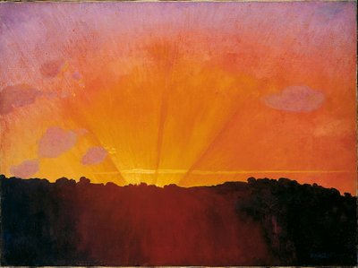 Günbatımı, Turuncu Gökyüzü, 1910. by Felix Edouard Vallotton