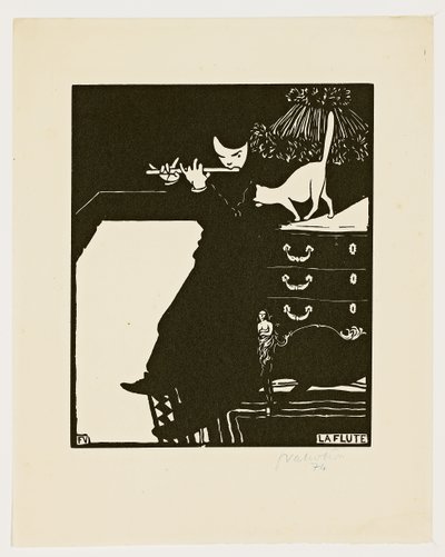 Flüt, "Müzik Aletleri" serisinden, 1896-97 by Felix Edouard Vallotton