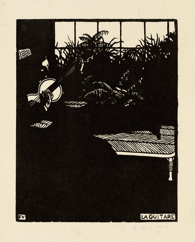 Gitar, "Müzik Aletleri" serisinden, V, 1897 by Felix Edouard Vallotton