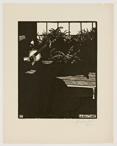 Gitar, "Müzik Aletleri" serisinden, V, 1897 by Felix Edouard Vallotton