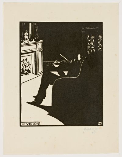 Keman, "Müzik Aletleri" serisinden, 1896-97 by Felix Edouard Vallotton