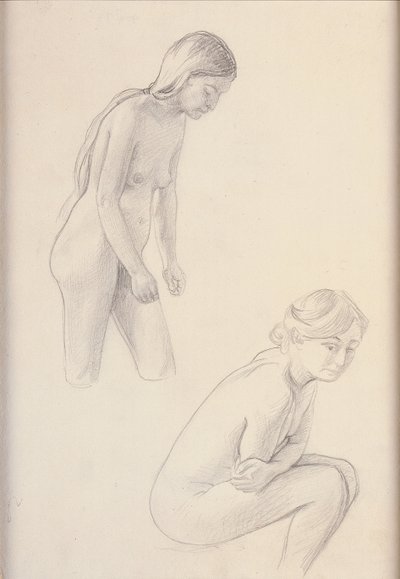 iki çıplak by Felix Edouard Vallotton