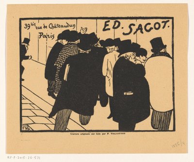 Paris'teki baskı satıcısı Edmond Sagot'un kartviziti by Felix Edouard Vallotton