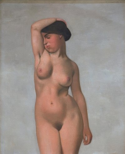 Kollarını kaldırmış çıplak kadın by Felix Edouard Vallotton