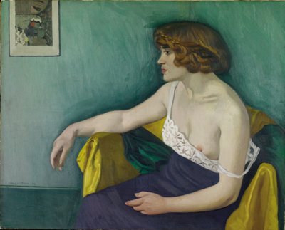 Profilde oturan genç kadın, 1914 by Felix Edouard Vallotton
